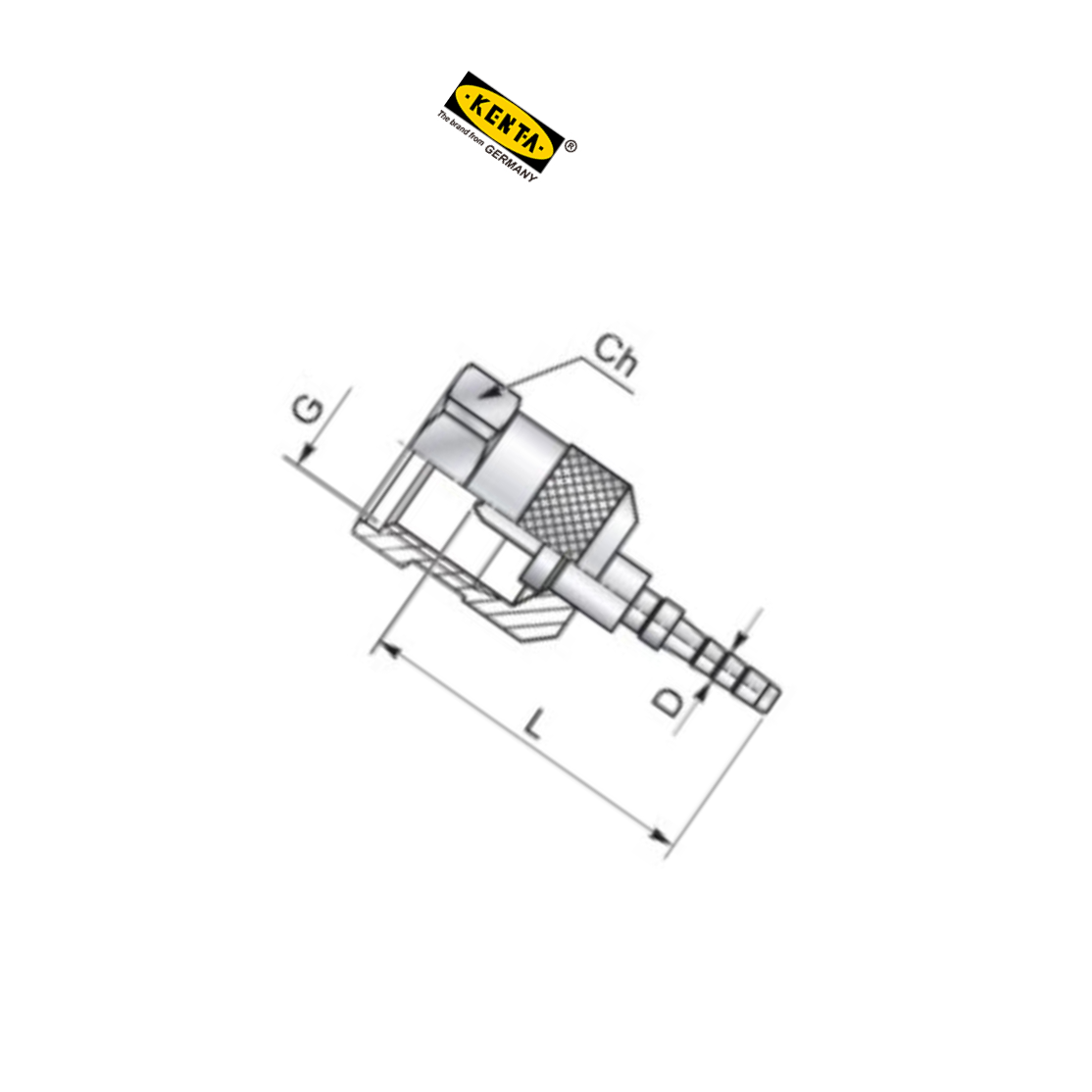 KENTA/克恩达 测压软管带外六角母螺纹接头 螺纹接头 M12*1.25 KT9-2020-289 1个