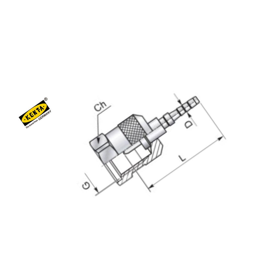 KENTA/克恩达 测压软管带外六角母螺纹接头 螺纹接头 M12*1.25 KT9-2020-289 1个