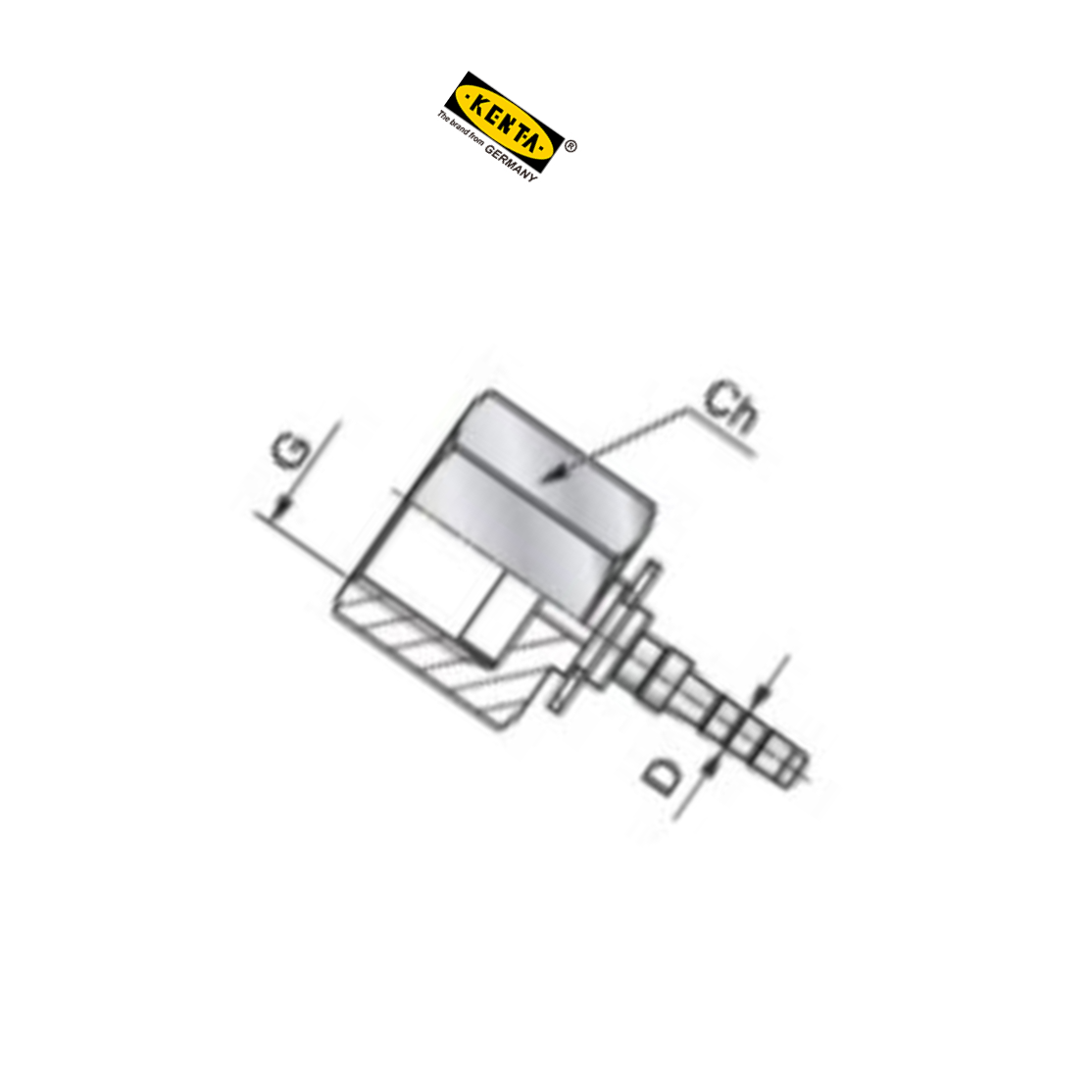 KENTA/克恩达 压力表螺纹接头 螺纹接头 1/2"-14NPTF  KT9-2020-310 1个