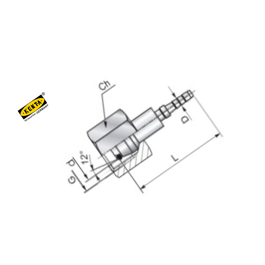 KENTA/克恩达 活动螺母连接24°接头 接头 M18*1.5 KT9-2020-320 1个