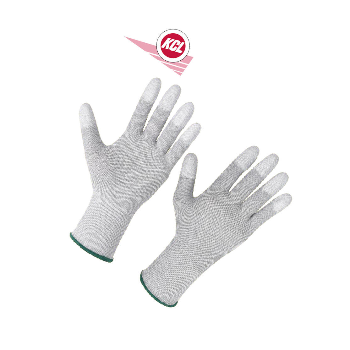KCL/可兹尔 途指触屏/防静电手套  7” 尼龙和碳素丝混纺 PU涂掌 白色 SL16-100-407 1副