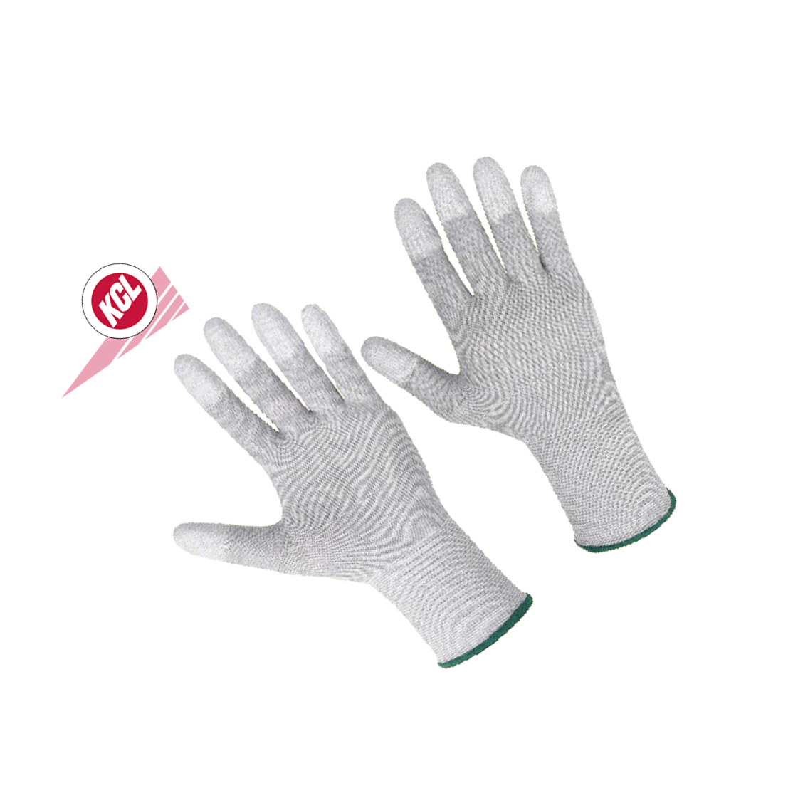 KCL/可兹尔 途指触屏/防静电手套  7” 尼龙和碳素丝混纺 PU涂掌 白色 SL16-100-407 1副