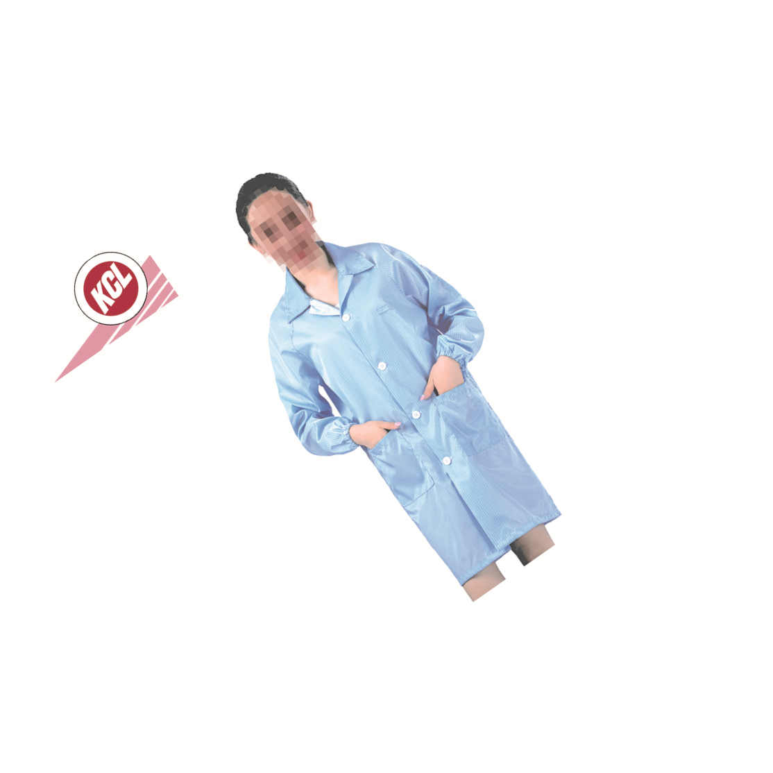 KCL/可兹尔 防静电翻领大褂 蓝色 复合纺传导层尼龙 是 SL16-100-537 1件