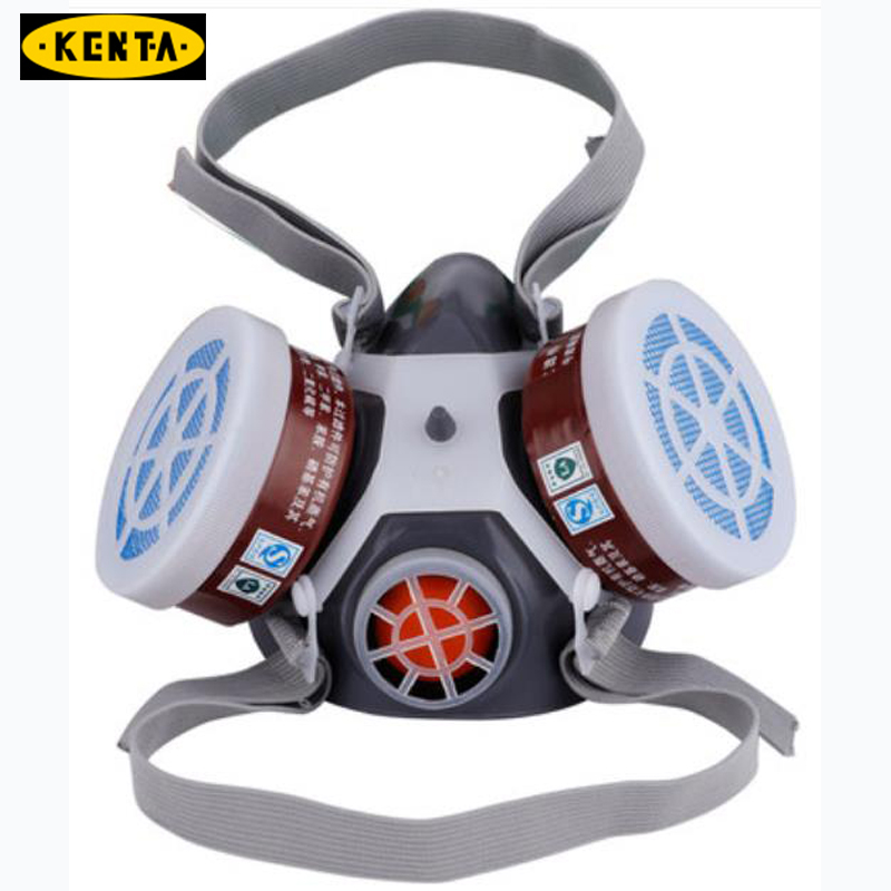 KENTA/克恩达 消防402双罐面罩双搓面罩、护目镜、4袋活性炭 TPE 均码 19-119-939 1件