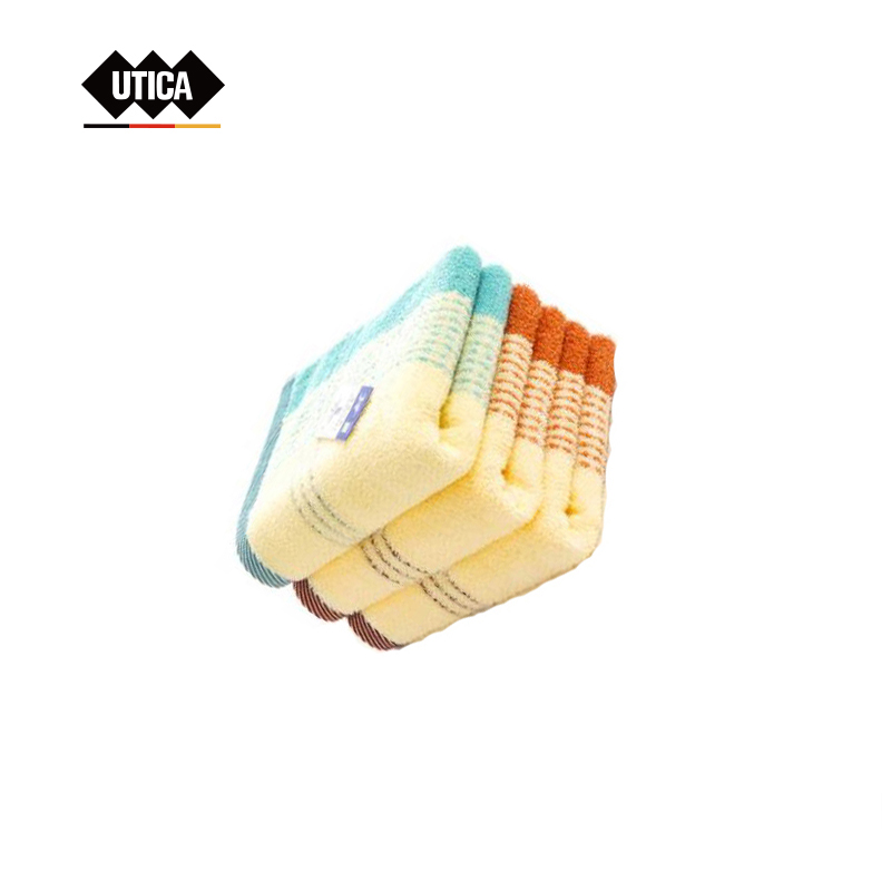 UTICA/优迪佧 缎彩条毛巾 76*33CM 绿色+棕色 100% GE70-400-1714 1套