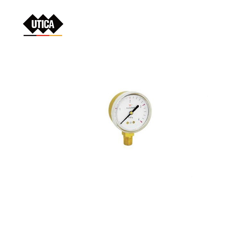 UTICA/优迪佧 压力表 径向 2"(50mm) 4Mpa 铁壳喷塑 径向 1/4“NPT 2.5 GE70-400-1855 1件