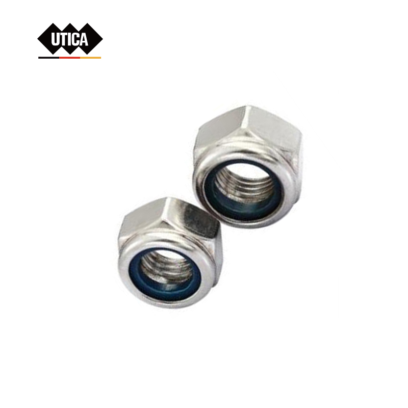 UTICA/优迪佧 尼龙防松螺母 DIN985 不锈钢316 本色 尼龙防松螺母 M16 粗牙 2 正牙 尼龙锁紧螺母 GE70-400-2550 1包