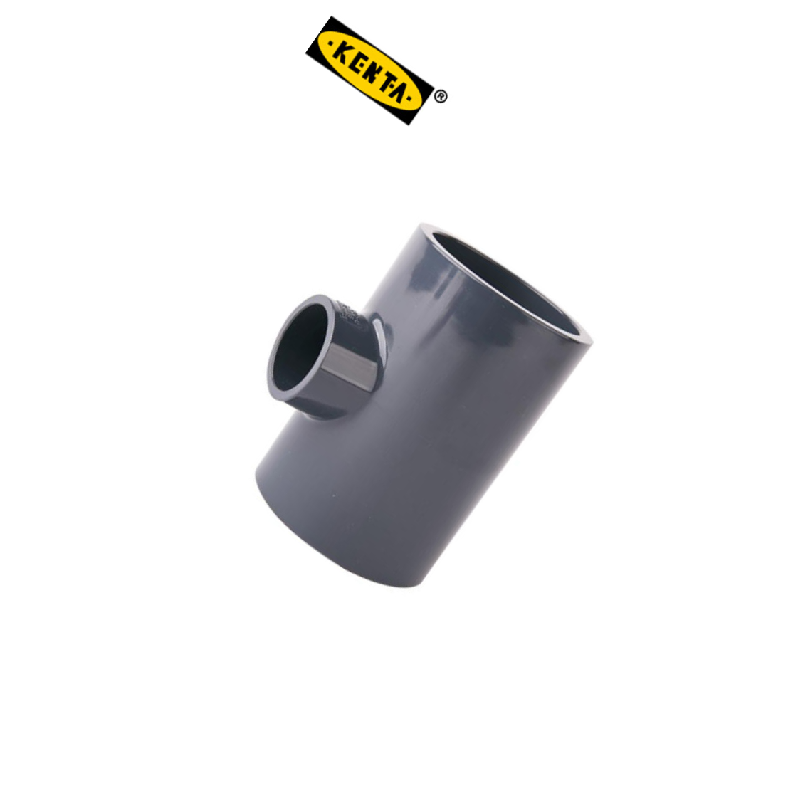 KENTA/克恩达 硬聚氟乙烯异径三通 DN25*15 灰色 DK110-200-124 1个