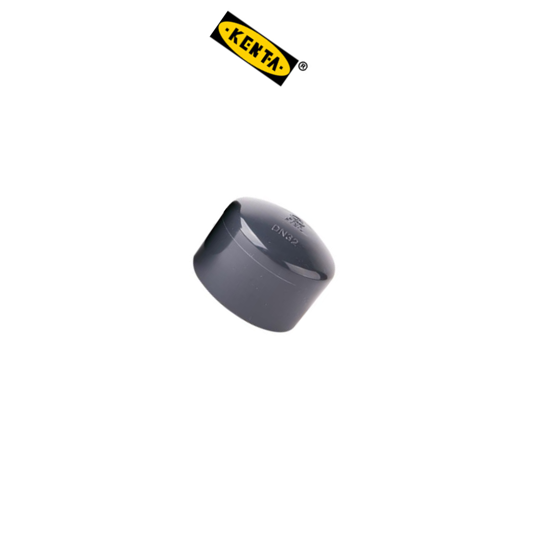 KENTA/克恩达 硬聚氟乙烯管堵 DN20 灰色 DK110-200-179 1个