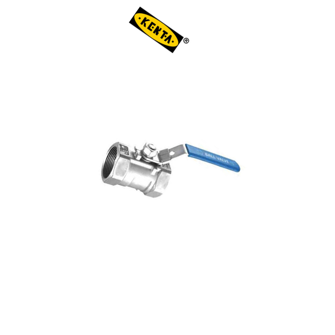 KENTA/克恩达 不锈钢一片式球阀(带锁) 丝扣球阀 304不锈钢 内螺纹 DN32 16bar DK110-200-521 1台