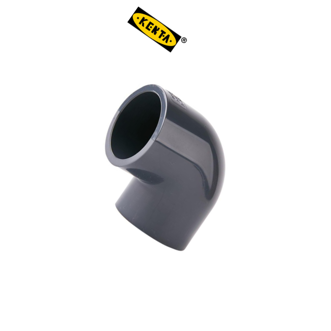 KENTA/克恩达 硬聚氟乙烯90°弯头 DN50 灰色 DK110-200-81 1个