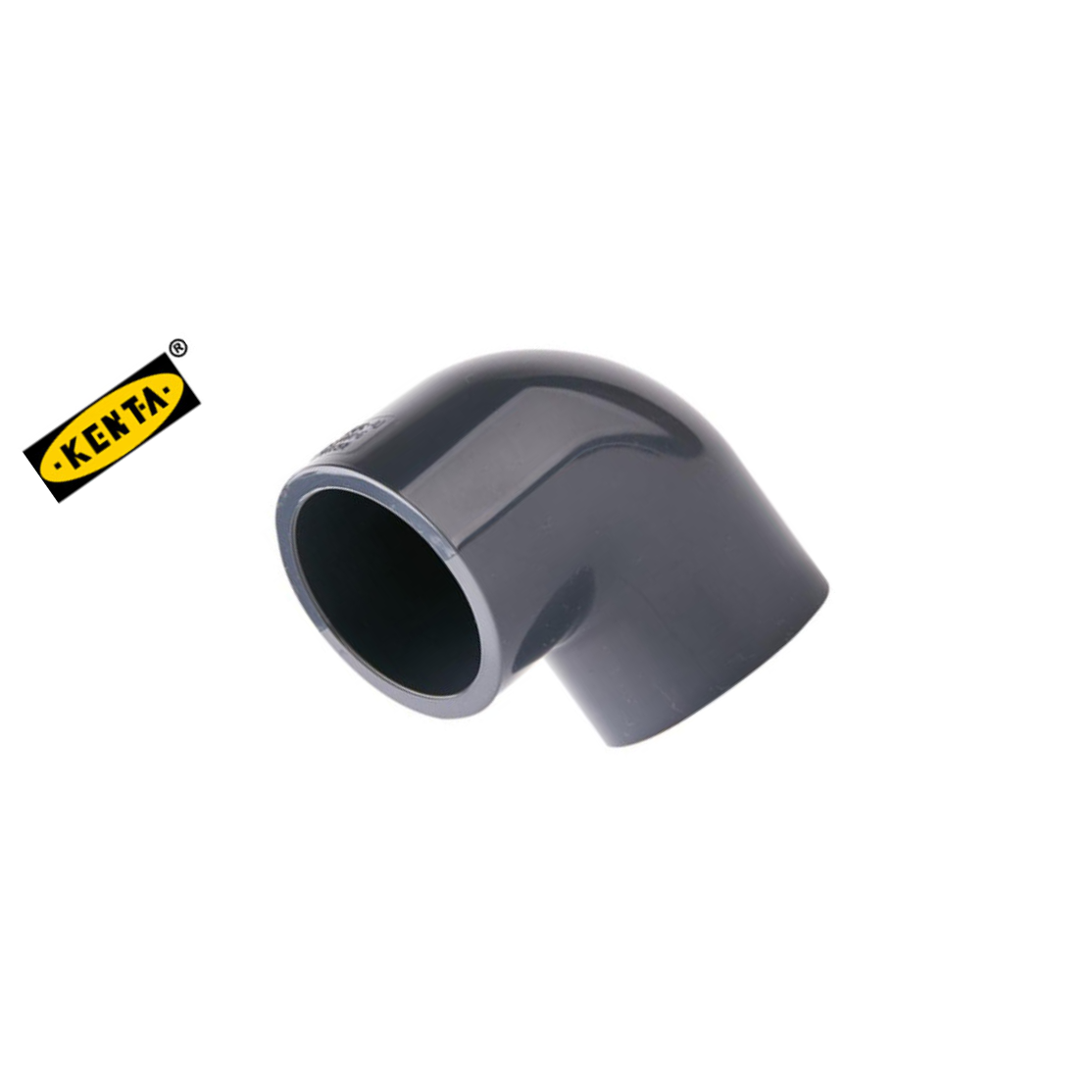 KENTA/克恩达 硬聚氟乙烯90°弯头 DN50 灰色 DK110-200-81 1个