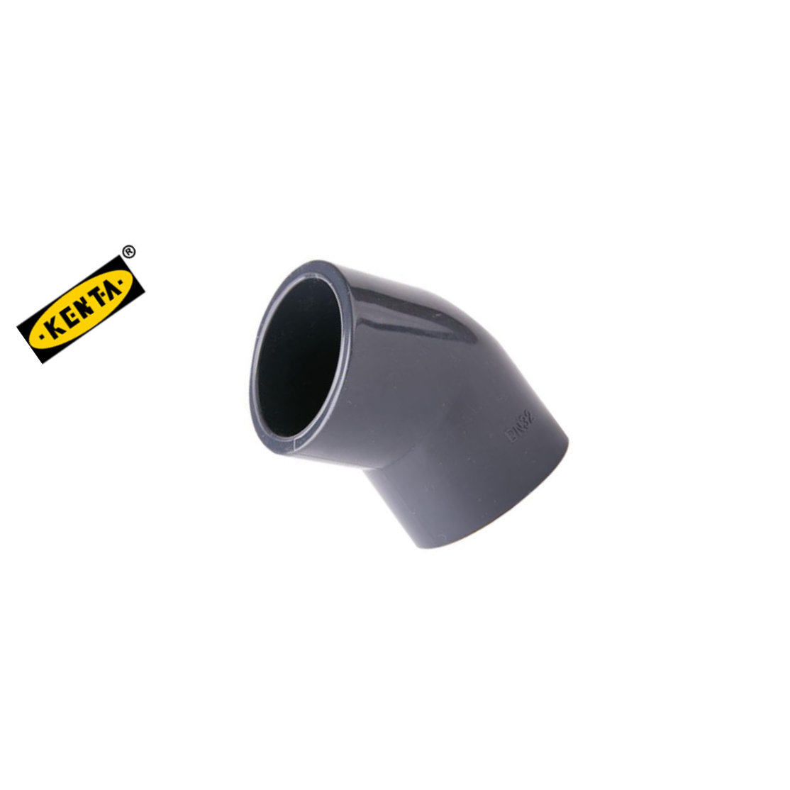 KENTA/克恩达 硬聚氟乙烯45°弯头 DN40 灰色 DK110-200-96 1个