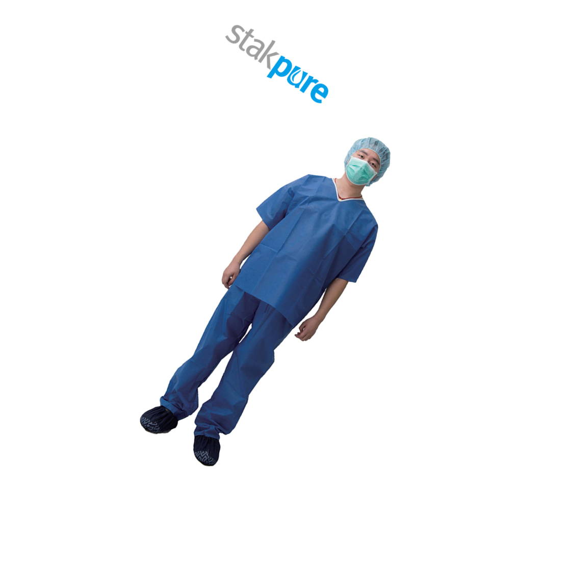 stakpure/斯塔克普尔 SPP一次性检查服套装 M 深蓝 SMS SR5T684 1件
