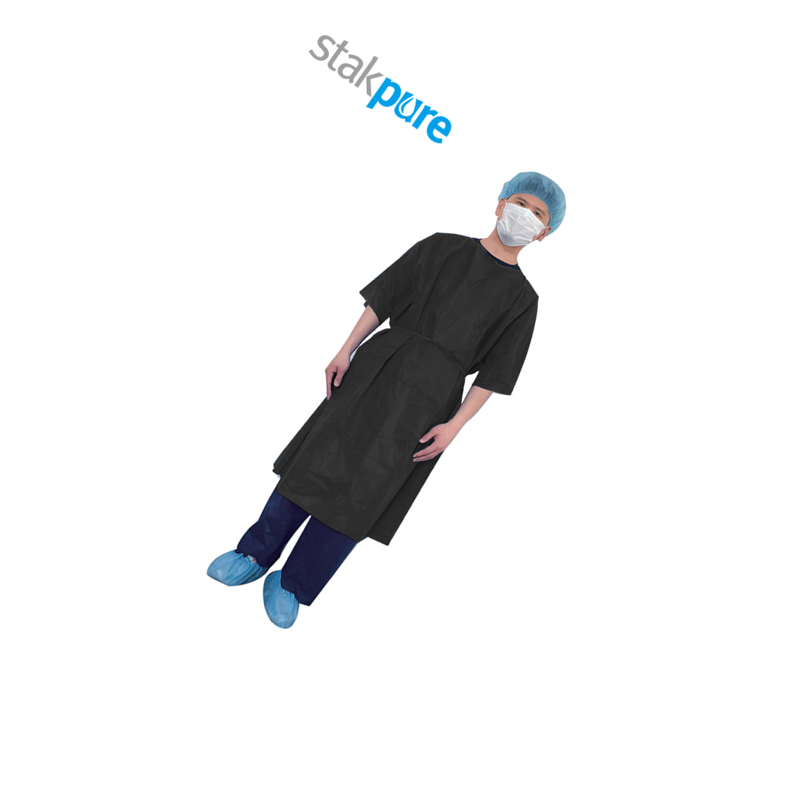 stakpure/斯塔克普尔 SMS一次性病人服 M码 黑色 SMS SR5T693 1件