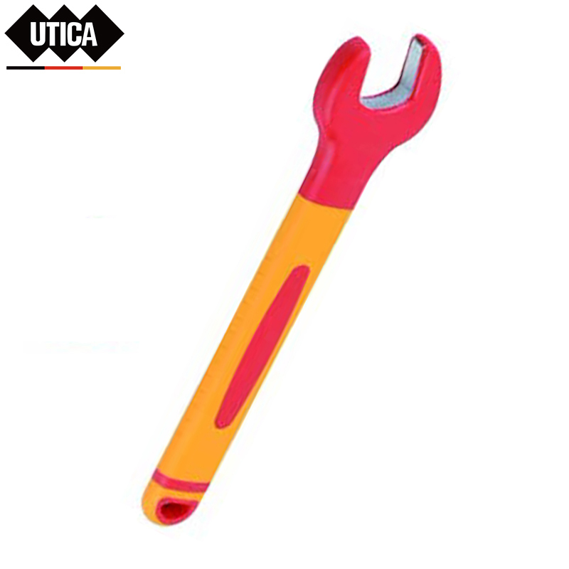 UTICA/优迪佧 耐高压绝缘开口扳手 10mm 50CRV 145mm 28mm 9.5mm 红黄双色 GE80-502-199 1把