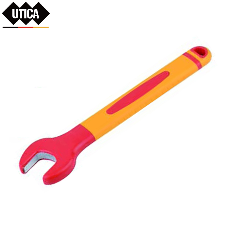UTICA/优迪佧 耐高压绝缘开口扳手 12mm 50CRV 155mm 33mm 10.5mm 红黄双色 GE80-502-201 1把