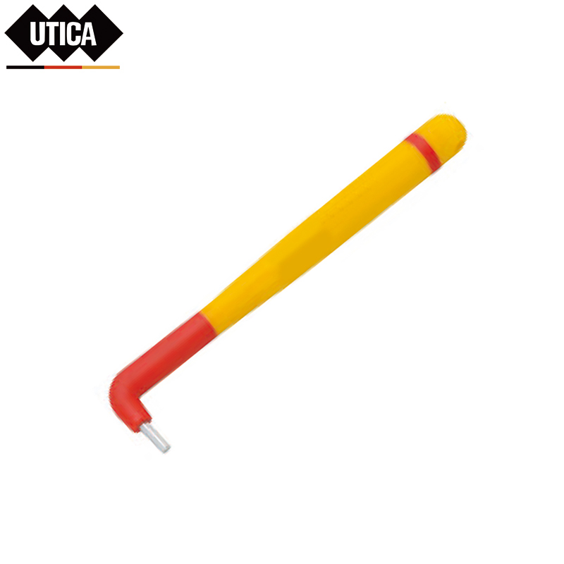 UTICA/优迪佧 耐高压绝缘内六角扳手 4mm S2合金钢 142mm 28mm 红黄双色 GE80-502-246 1把