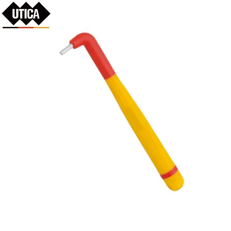 UTICA/优迪佧 耐高压绝缘内六角扳手 10mm S2合金钢 237mm 52mm 红黄双色 GE80-502-250 1把
