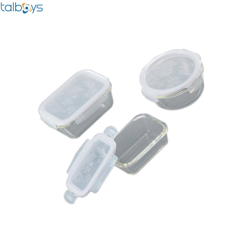 talboys/塔尔博伊斯 耐热玻璃保存容器 130ml 主体／硼硅酸玻璃、盖子／PP、密封垫／硅 φ100*50mm TS291296 1个