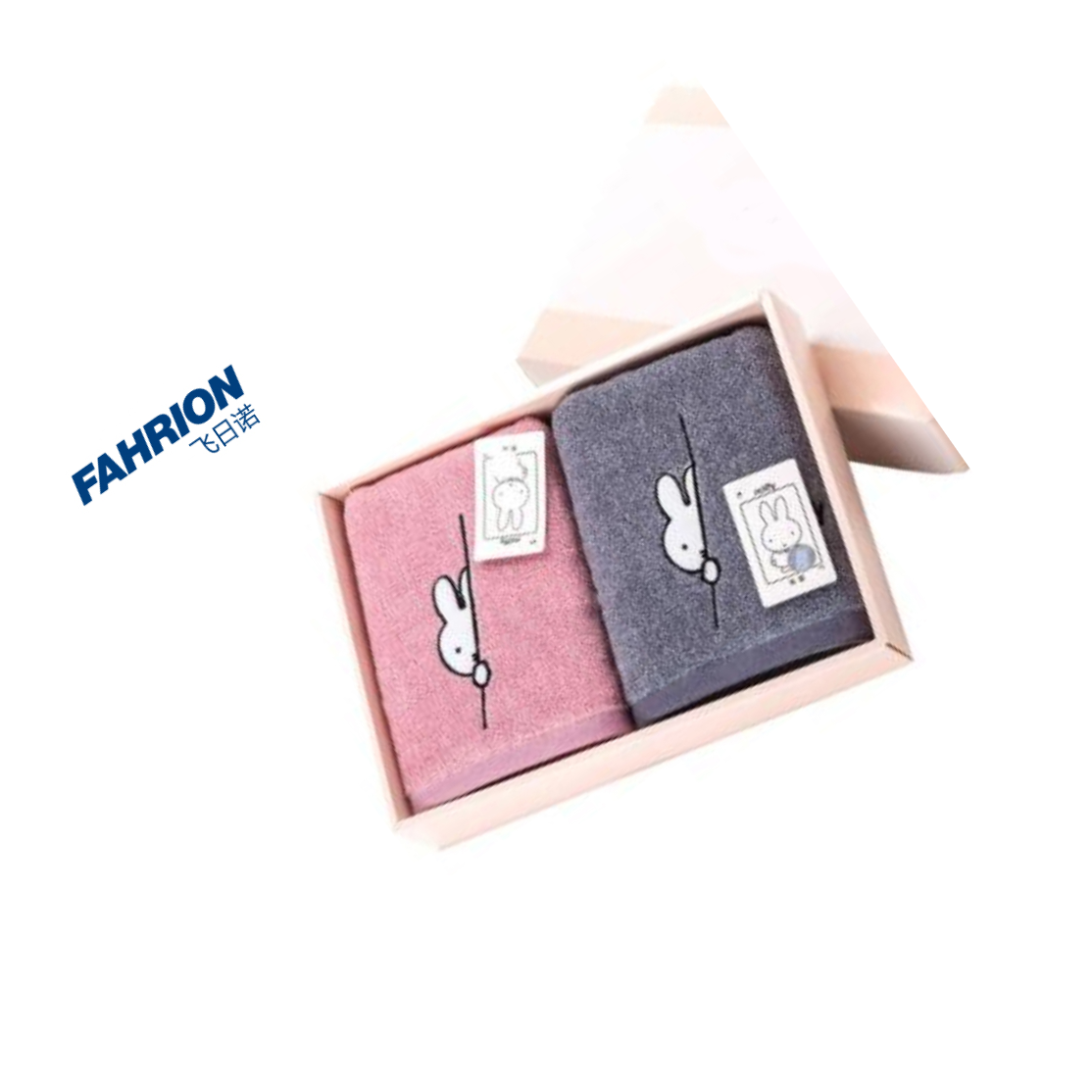 FAHRION/飞日诺 毛巾 72*34cm 紫色灰色 全棉 GD99-900-1428 1包