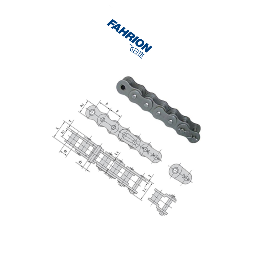 FAHRION/飞日诺 短节距单排滚子链 GD99-900-524 1.5m