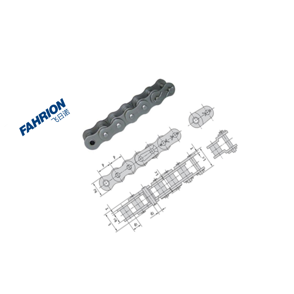 FAHRION/飞日诺 短节距单排滚子链 GD99-900-524 1.5m