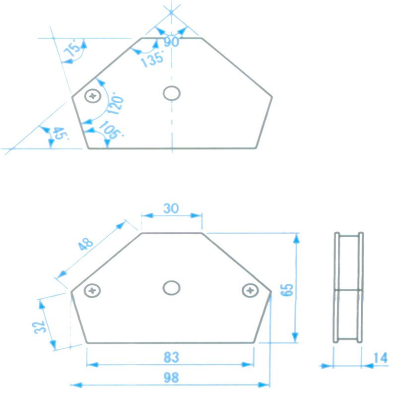 FOWLER/福勒 轻便型焊接用磁力固定器具 磁力固定具 60mT 300g 55-623-297 1个