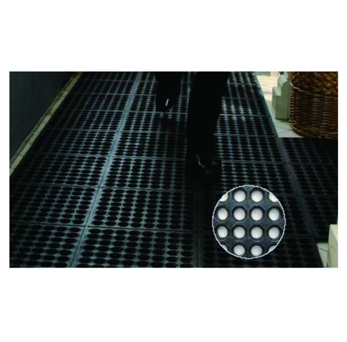 FAHRION/飞日诺 黑色透孔型抗疲劳垫 900*900mm 黑色 11113097 1块