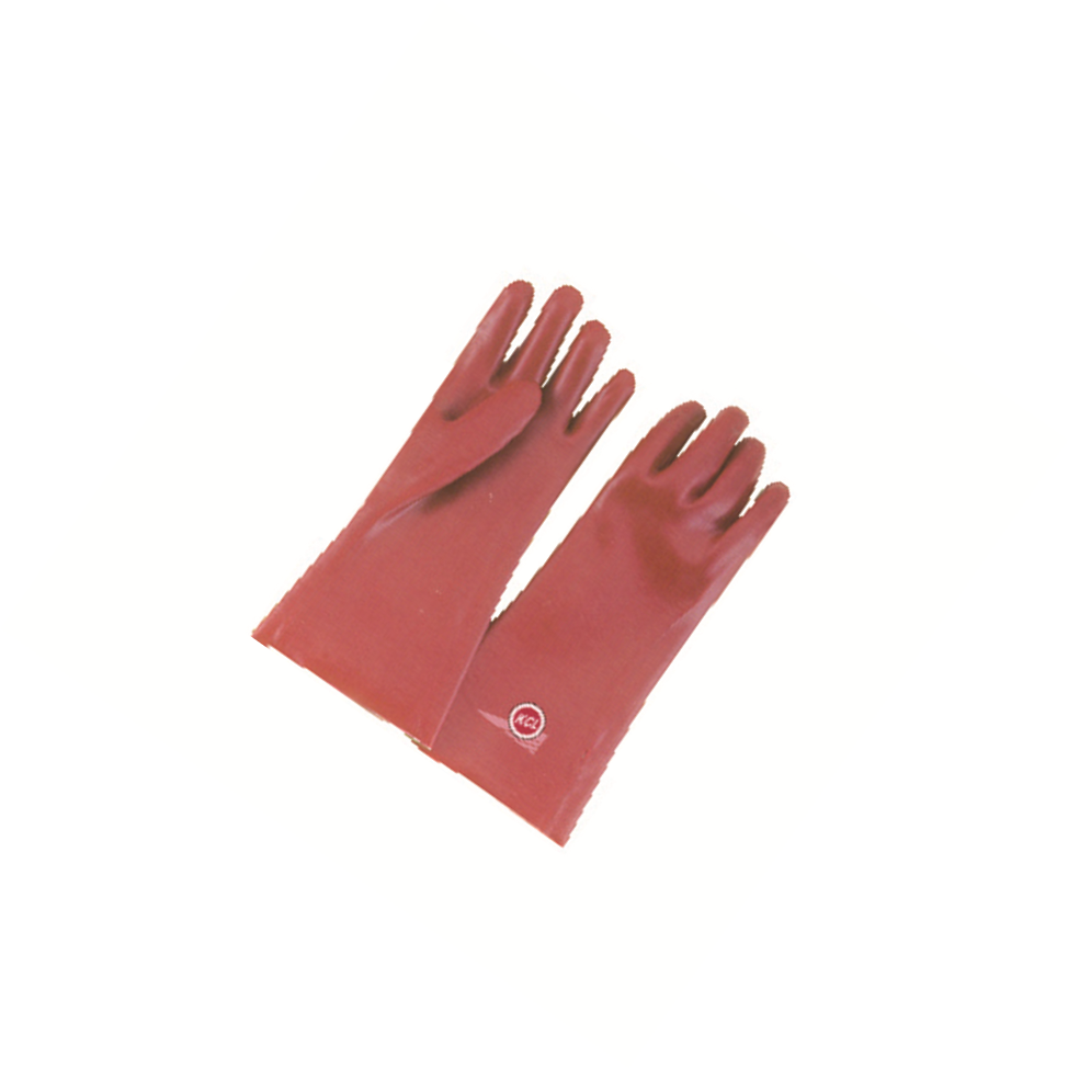 KCL/可兹尔 浸胶手套(PVC棉布浸胶) 均码 PVC 红色 270mm 11121141 1双