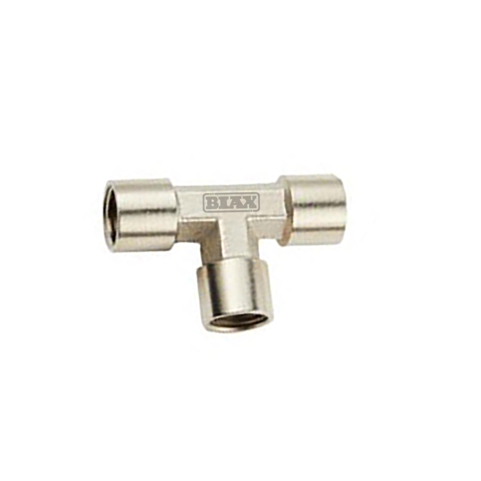 BIAX/巴克斯 内丝三通 4000铜接头 G1/8" G1/8" G1/8" 不锈钢 4000-1/8 1个