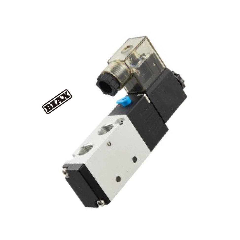 BIAX/巴克斯 4V210-08-B电磁阀 AT91-100-2585 二位五通 引线式 1/4" AC220V 4V210-08-B 1个