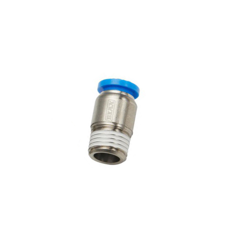 BIAX/巴克斯 圆螺纹直通快插式气管接头 AT91-100-44 φ12mm R1/4 不锈钢 APOC12-02 1个