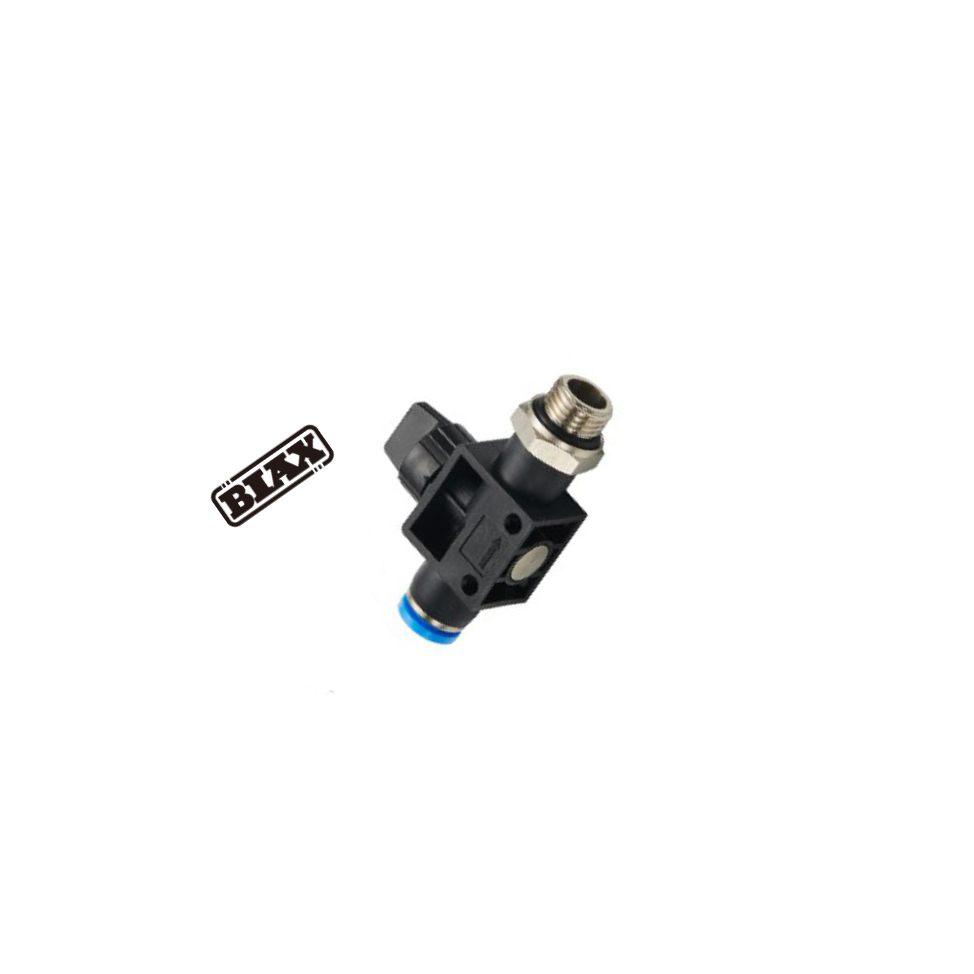 BIAX/巴克斯 由插管端流向螺纹端型-G螺纹手控阀 AT91-100-728   D10mm HVFS10-G04(B) 1个