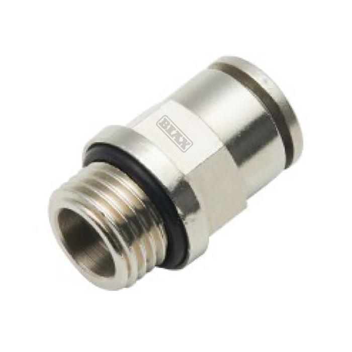 BIAX/巴克斯 全铜螺纹直通-G螺纹快插气管接头 AT91-100-922 直通型 6mm G1/4" 铜 MPC06-G02 1个