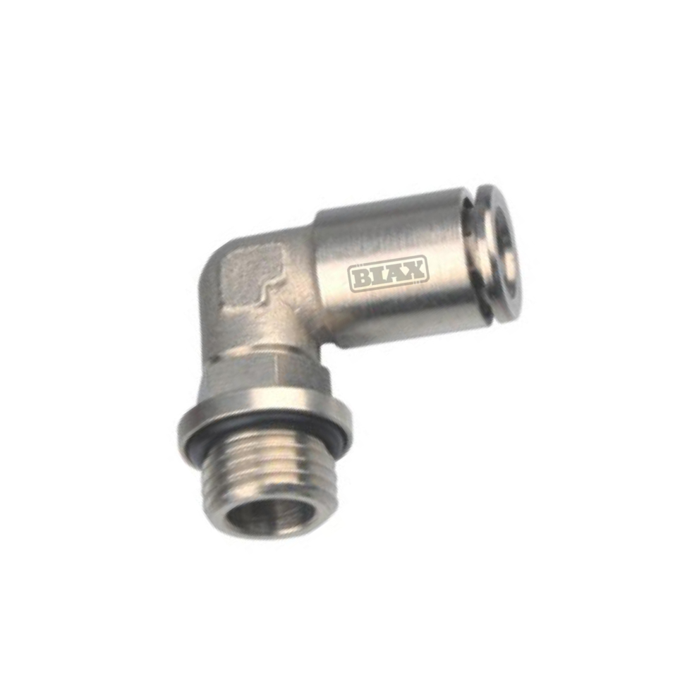 BIAX/巴克斯 全铜L型螺纹弯头-G螺纹快插气管接头 AT91-100-963 直通型 6mm G1/4" 铜 MPL06-G02 1个