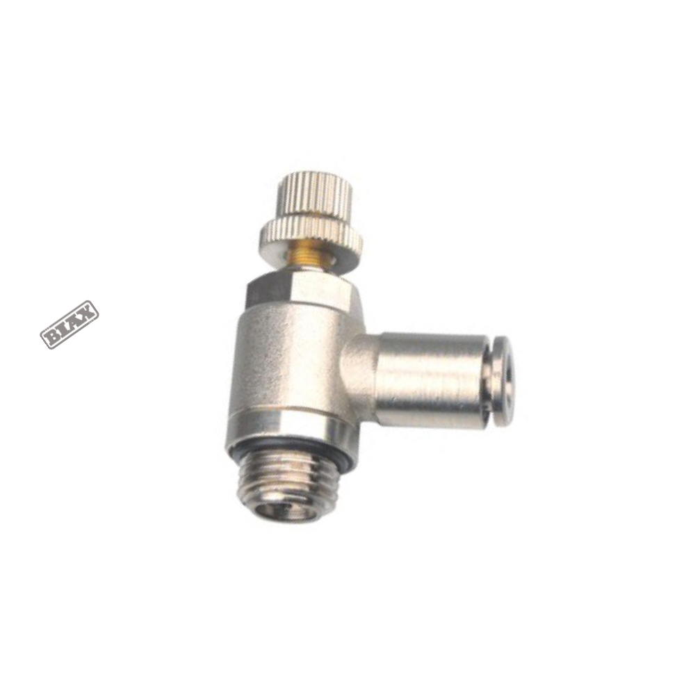 BIAX/巴克斯 全铜节流阀标准型-G螺纹快插气管接头 AT91-100-1155 标准型  铜 MSC08-G02 1个
