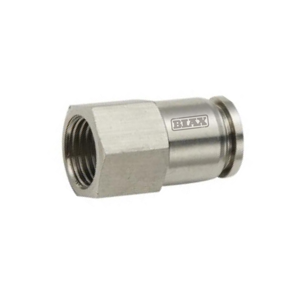 BIAX/巴克斯 SSPCF不锈钢快插接头 AT91-100-1215 6mm G1/8" 不锈钢 SSPCF06-01 1个