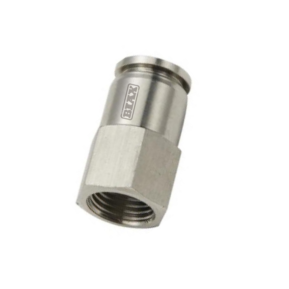 BIAX/巴克斯 SSPCF不锈钢快插接头 AT91-100-1215 6mm G1/8" 不锈钢 SSPCF06-01 1个