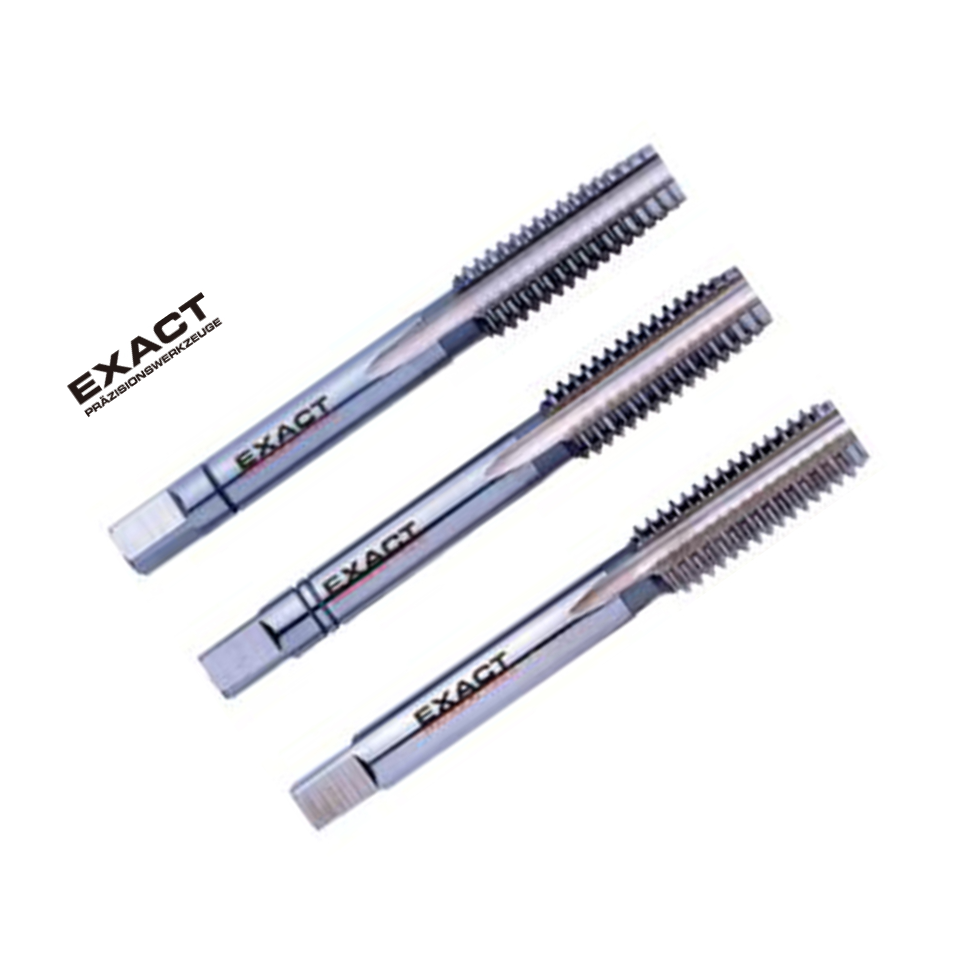 EXACT/赛特 手用丝锥 DIN352 No.8 45mm 金属加工 HSS 加工通孔和盲孔内螺纹 HSS 3.4mm Φ3.5mm 14mm No.Ⅱ001326 1个