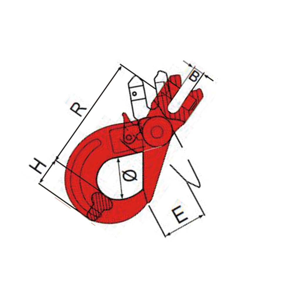 FORANT/泛特 羊角自锁安全钩 29mm 高质量金属 1.12T 4.48T 8.5mm 19.5mm 34mm 95.5mm 88101470 1套