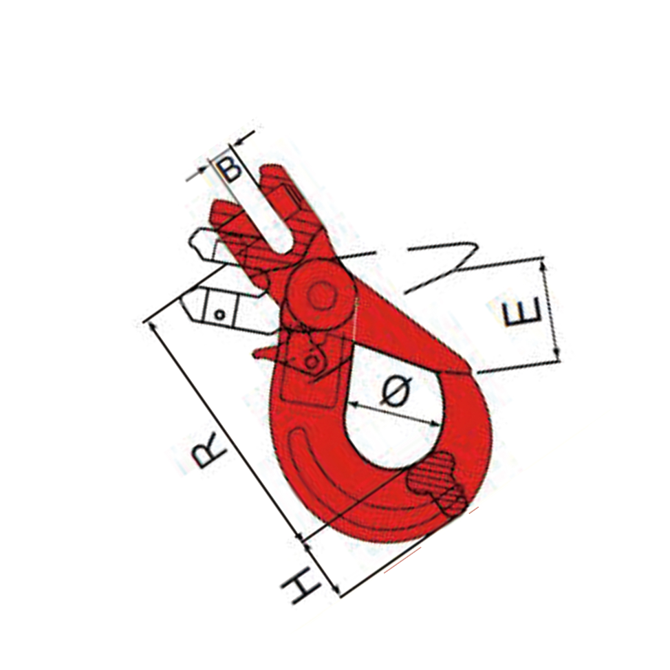 FORANT/泛特 羊角自锁安全钩 29mm 高质量金属 1.12T 4.48T 8.5mm 19.5mm 34mm 95.5mm 88101470 1套