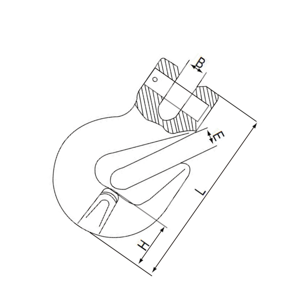 FORANT/泛特 羊角带翅抓钩 羊角带翅 2T 0.32Kg 8T 10.8mm 9.5mm 21.6mm 90mm 88101517 1个