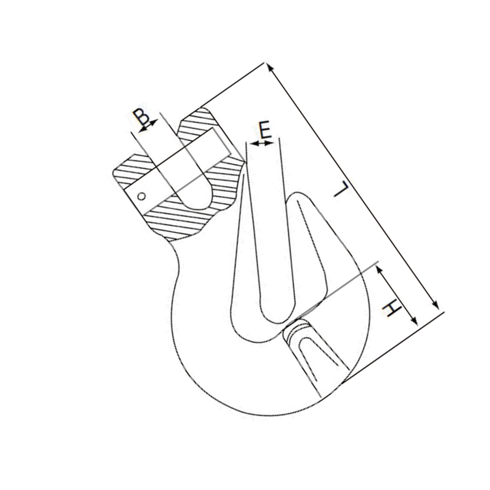 FORANT/泛特 羊角带翅抓钩 羊角带翅 2T 0.32Kg 8T 10.8mm 9.5mm 21.6mm 90mm 88101517 1个