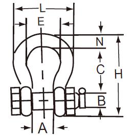 FORANT/泛特 弓形带销卸扣 弓形卸扣 0.5T 11.9mm 0.05Kg 1/4mm 7.9mm  88101553 1个