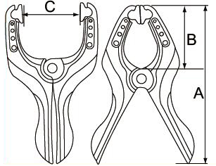 FORANT/泛特 弹簧夹 黑红色 塑料 200mm 79mm 弧形手柄 黑红色 91mm 88161972 1个