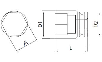 FORANT/泛特 气动长套筒 40mm 80mm 59mm 44mm 88162227 1个