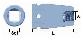 FORANT/泛特 双头螺栓专用套筒 9.52mm M6-P1.0 42.00mm 88192027 1个