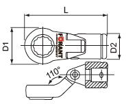 FORANT/泛特 可摇式梅花套筒扳手  14mm 26mm 18.8mm 60mm 88622161 1个