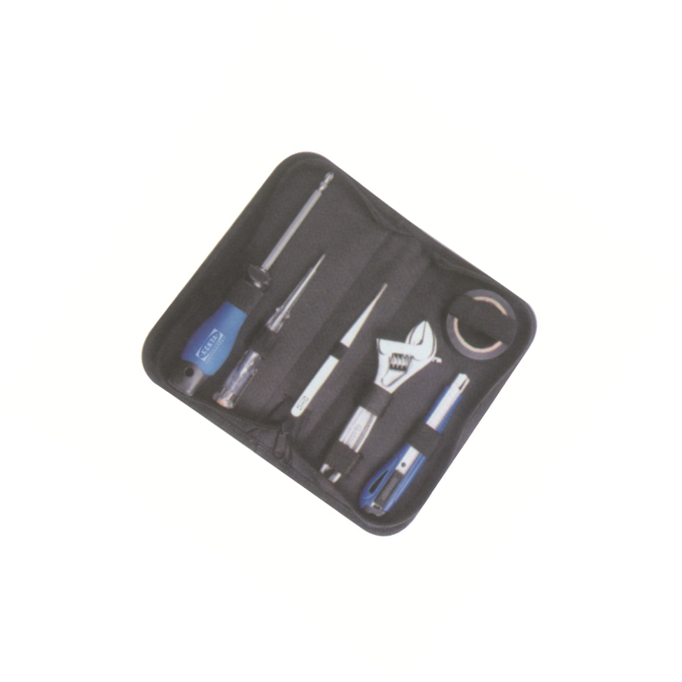 KENTA/克恩达 6件通用维修工具组套 两色双头螺丝刀: PH2-6.0*100mm铅笔: 145mm电气绝缘胶带: 黑色18mm*9m镊子 CrV活动扳手: 6" (150mm)胶柄刀: 9*80mm KT8-256-462 1套